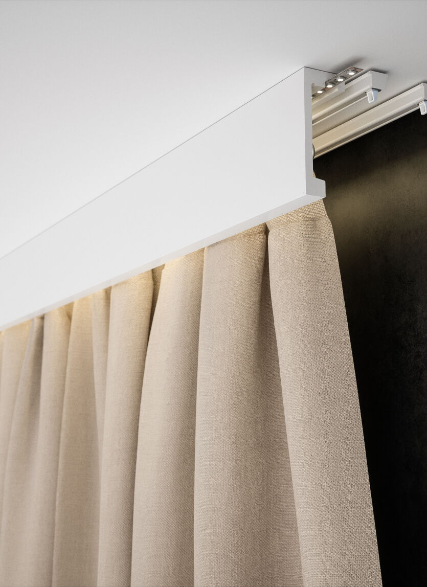LK-03M Creativa 120x45mm L= 2,44m 5907684664793 listwa karniszowa Biały Light Blocker Satyna