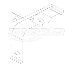 7,5cm szary uchwyt ścienny aluminiowy FOREST FP1020303075