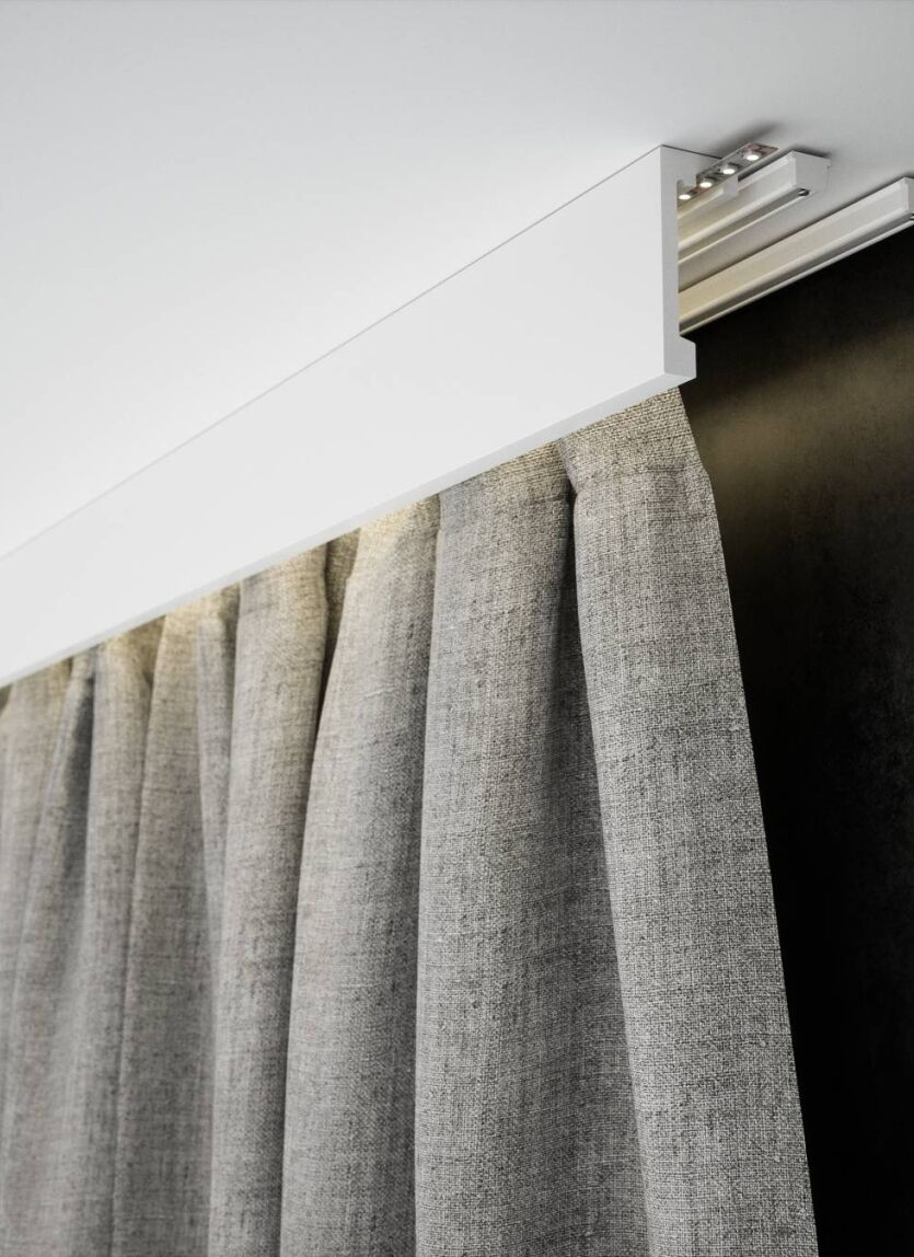 LK-01 Creativa 100x40mm L=2,44m 5907684664687 listwa karniszowa Biały Light Blocker Mat