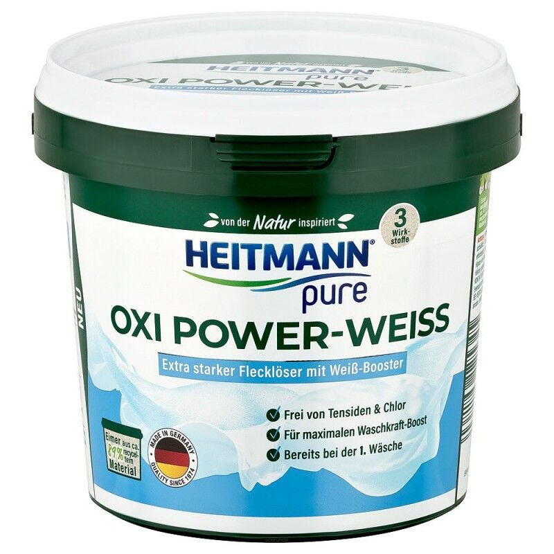 500g HEITMANN PURE 1012534 odplamiacz oxi power biel 4062196125345