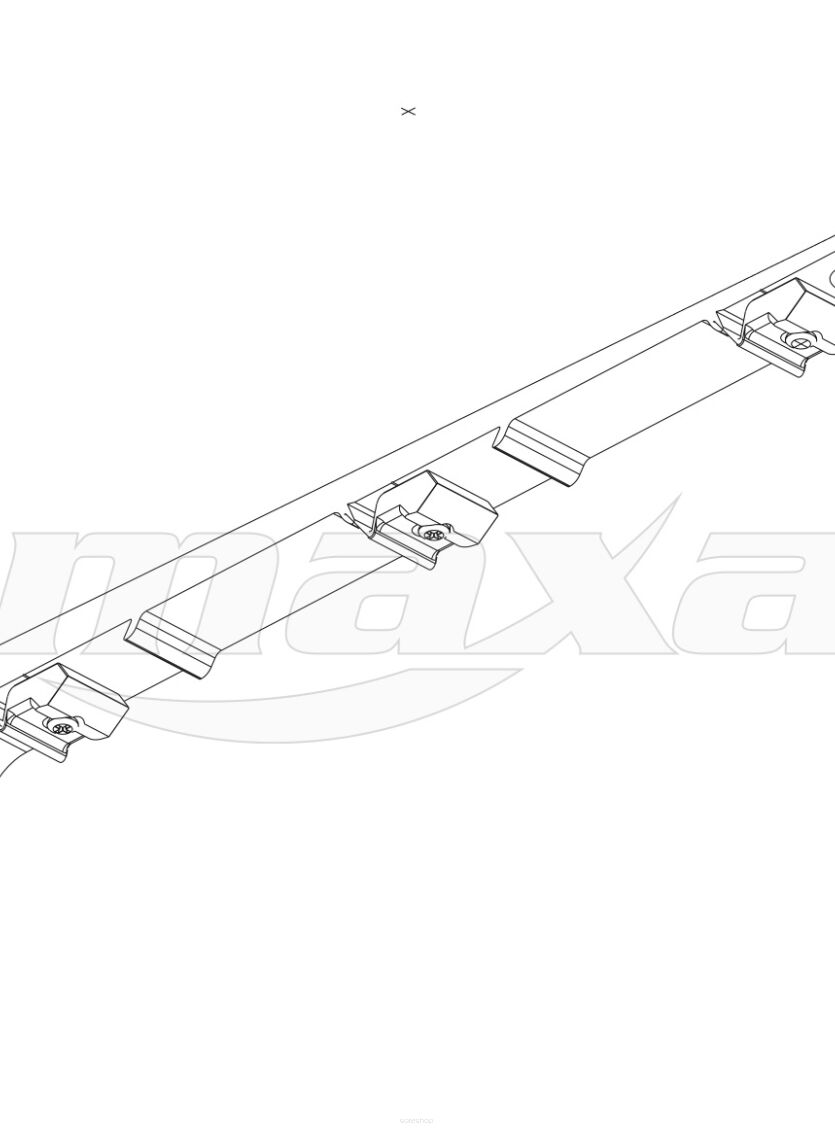 25cm biały uchwyt ścienny aluminiowy potrójny FOREST FP1020301250