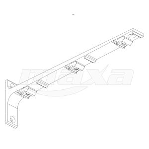 25cm biały uchwyt ścienny aluminiowy potrójny FOREST FP1020301250