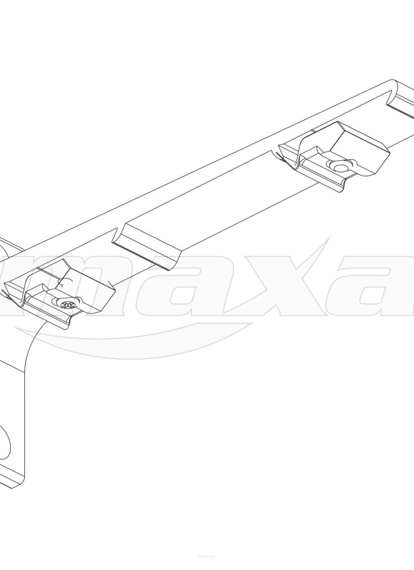 20cm szary uchwyt ścienny aluminiowy podwójny FOREST FP1020303200